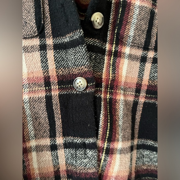 Stoic vintage inspired Shacket flannel with elbow pads - Picture 7 of 7